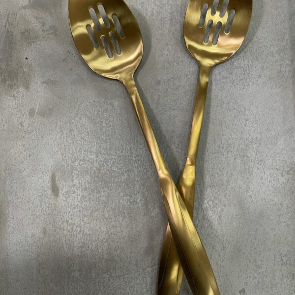 Slotted spoon brass