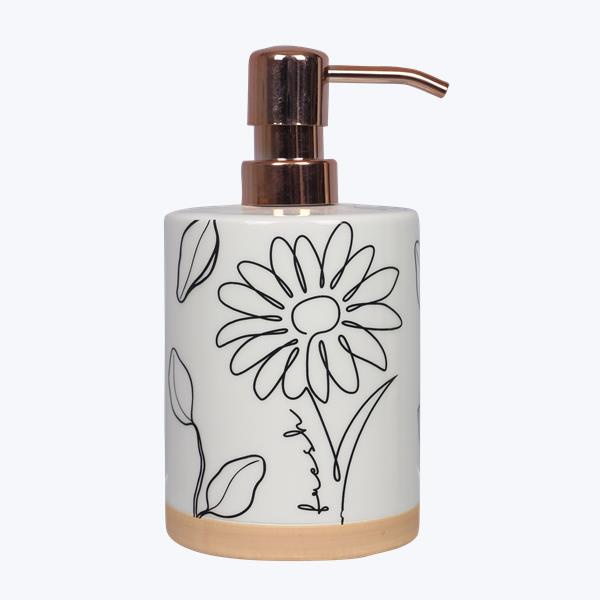 Ceramic Flower Soap Pump