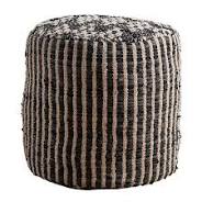Round Jute Pouf