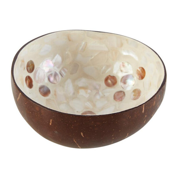 Shell Inlaid Coconut Bowl